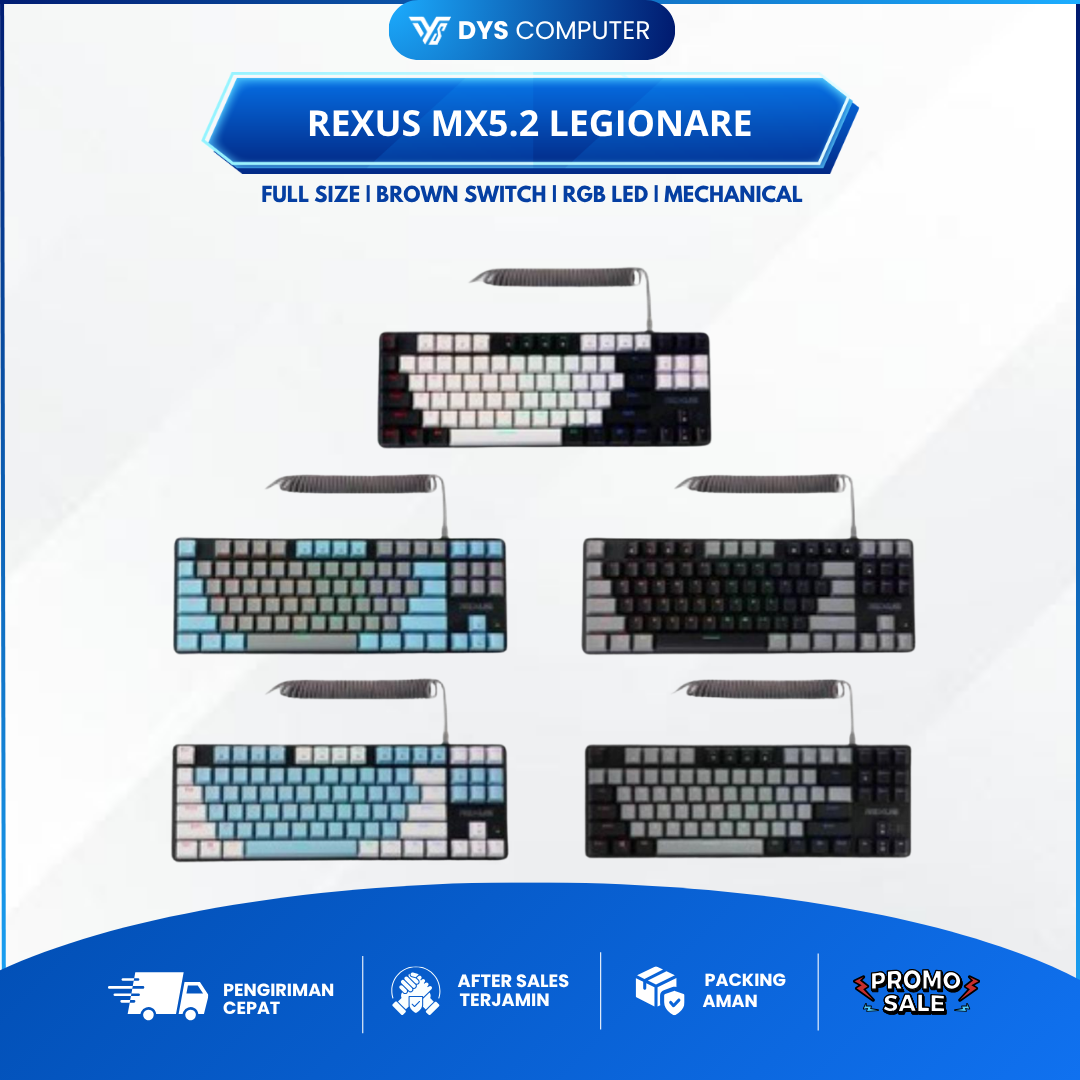 Rexus MX5.2 Legionare Mechanical Gaming Keyboard MX52 MX 5.2 -Brown sw