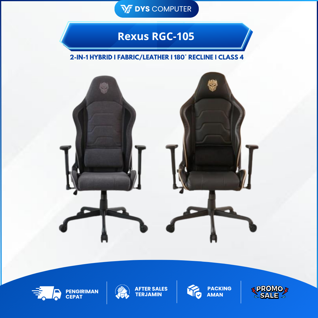 Rexus RGC105 / RGC-105 2 ini 1 Hybrid Gaming Chair Kursi Kantor