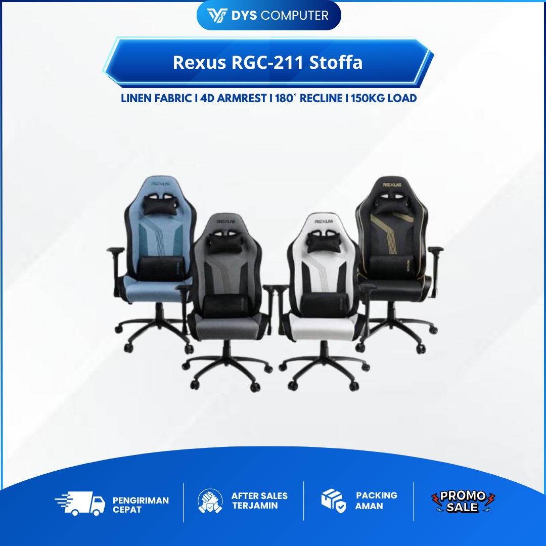Rexus RGC211 Stoffa Gaming Chair RGC-211 Kursi Gamer Kantor Office