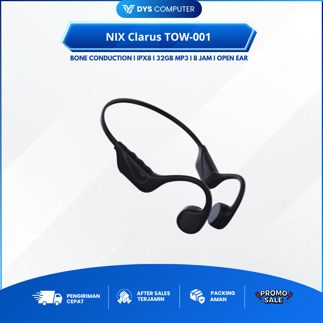 NIX Clarus TOW001 TOW-001 WIreless Earphone Headset Bone Conduction IPX8 Waterproof TOW 001