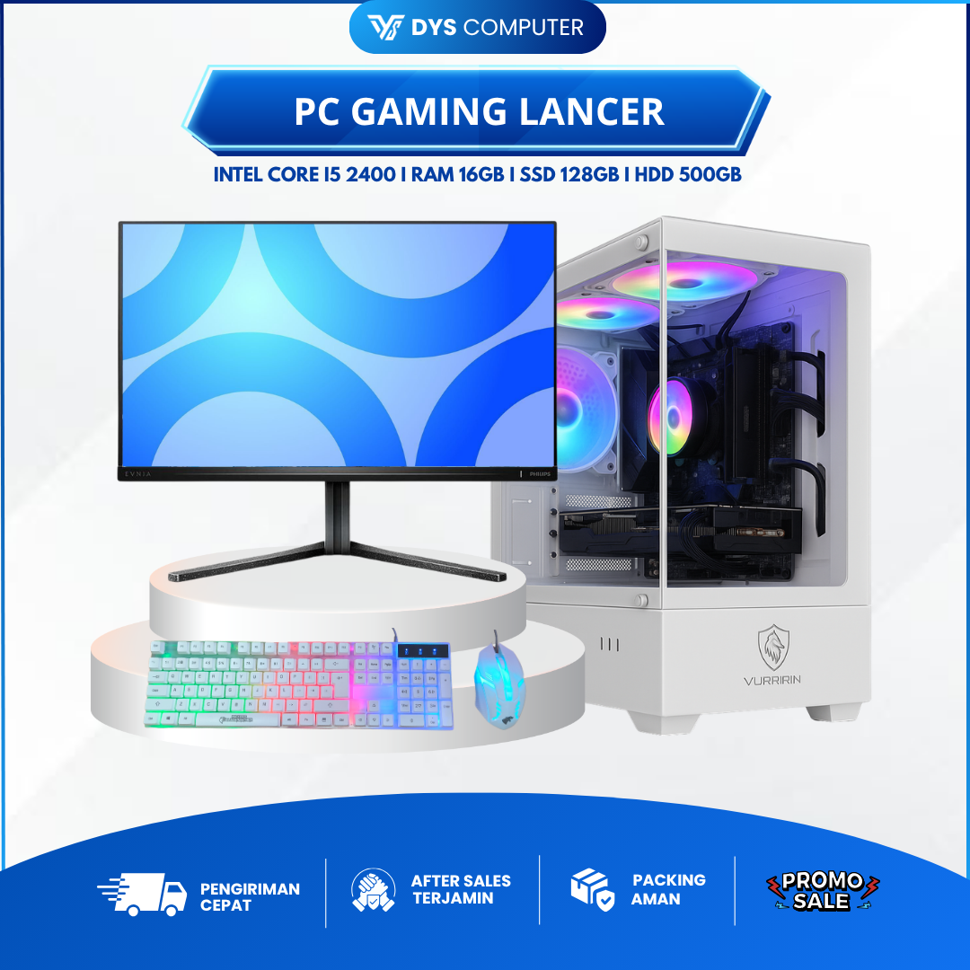 PC Fullset Lancer I5 RAM 16GB Dual Storage