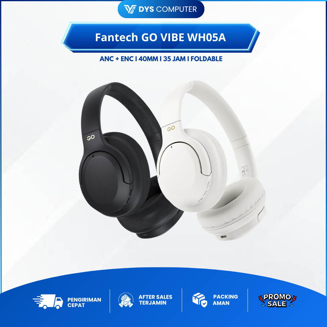 Fantech GO VIBE WH05A WH-05A Wireless Bluetooth Headset Foldable Headphone ANC ENC