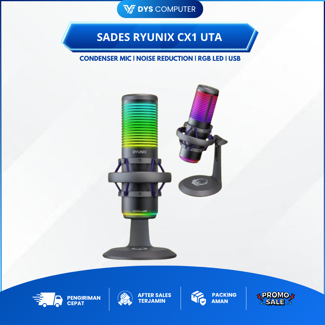 Sades Ryunix CX1 CX-1 Uta Mic Condenser Noise Reduction CX 1 with RGB LED