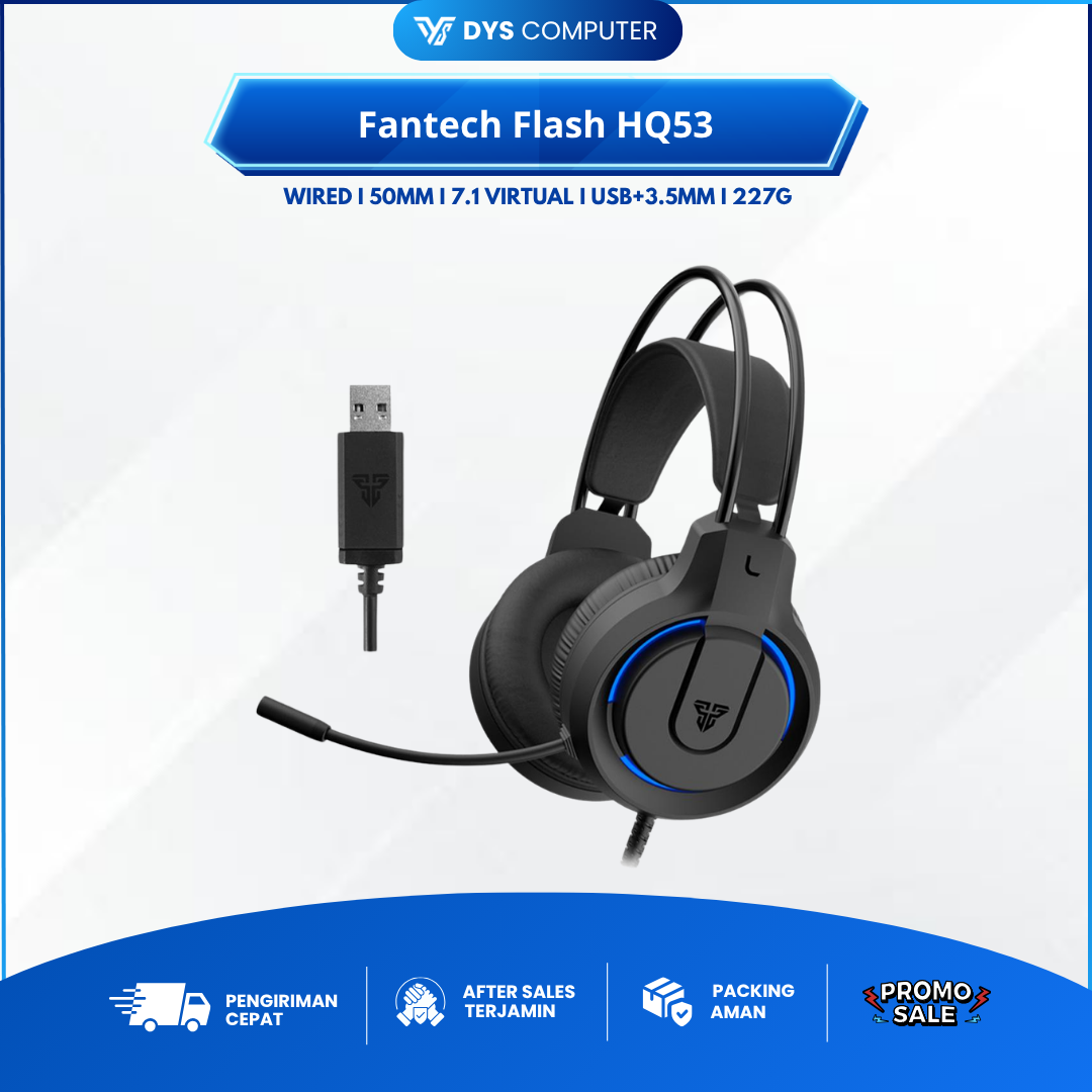 Fantech HQ53 / HQ 53 HQ-53 Flash 7.1 USB Wired Gaming Headset 7.1