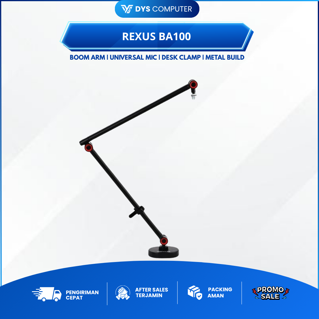 Rexus BA100 BA-100 Microphone Stand Mic Boom Arm Universal Compatibility BA 100