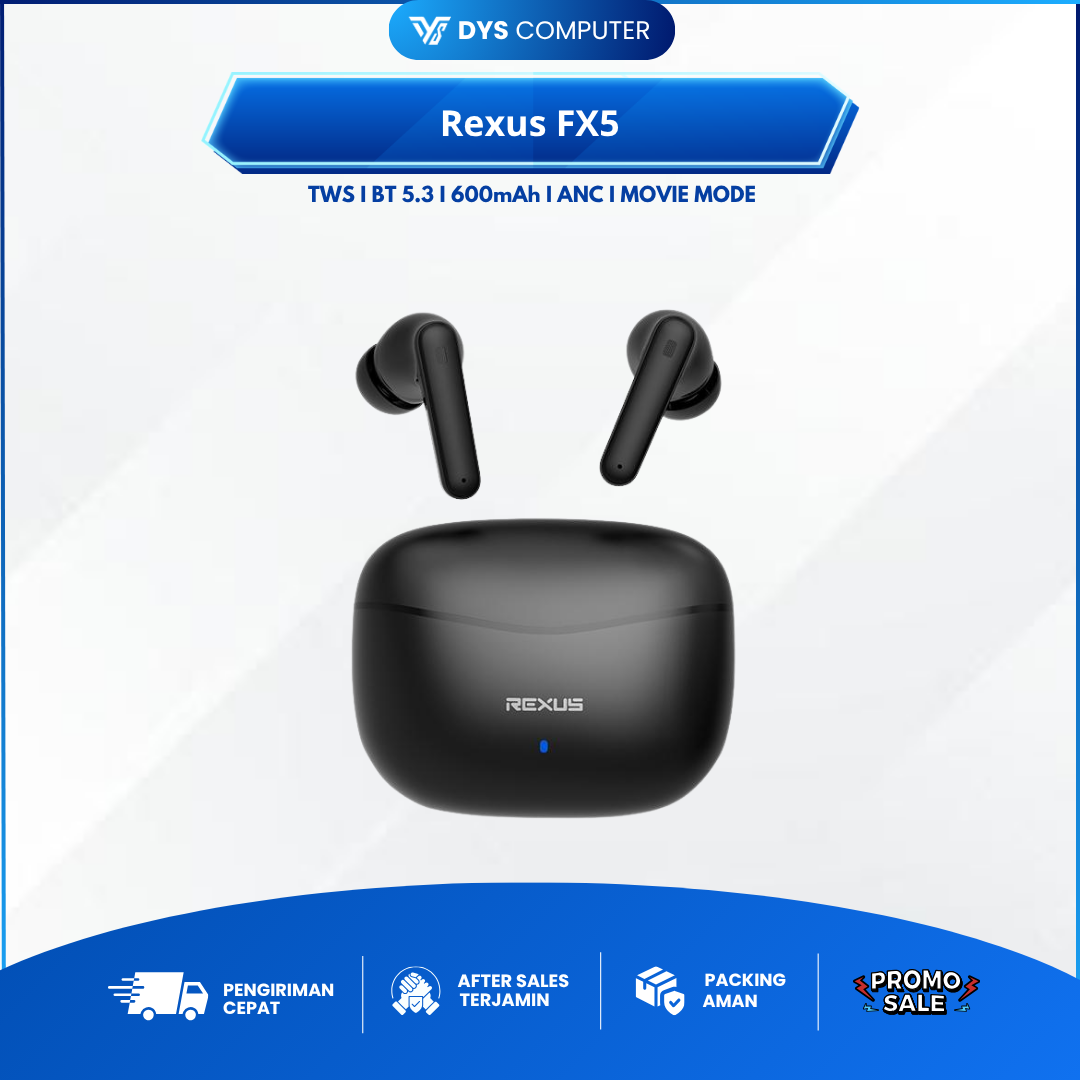 Rexus FX5 FX-5 TWS Earphone Wireless True Wireless Stereo Bluetooth