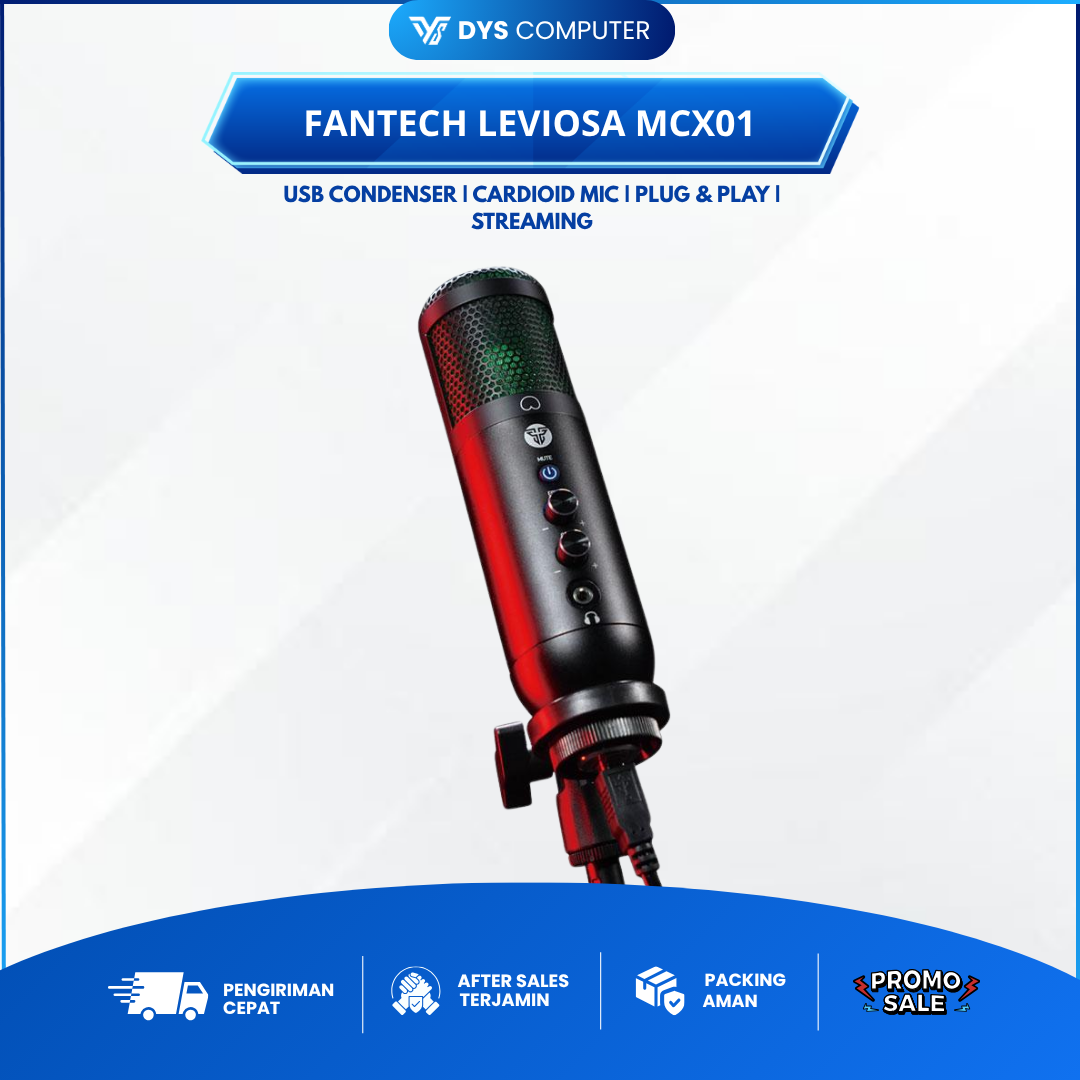 Fantech LEVIOSA MCX01 Condenser Microphone USB for PC Laptop Streaming - Leviosa Aura MCX04
