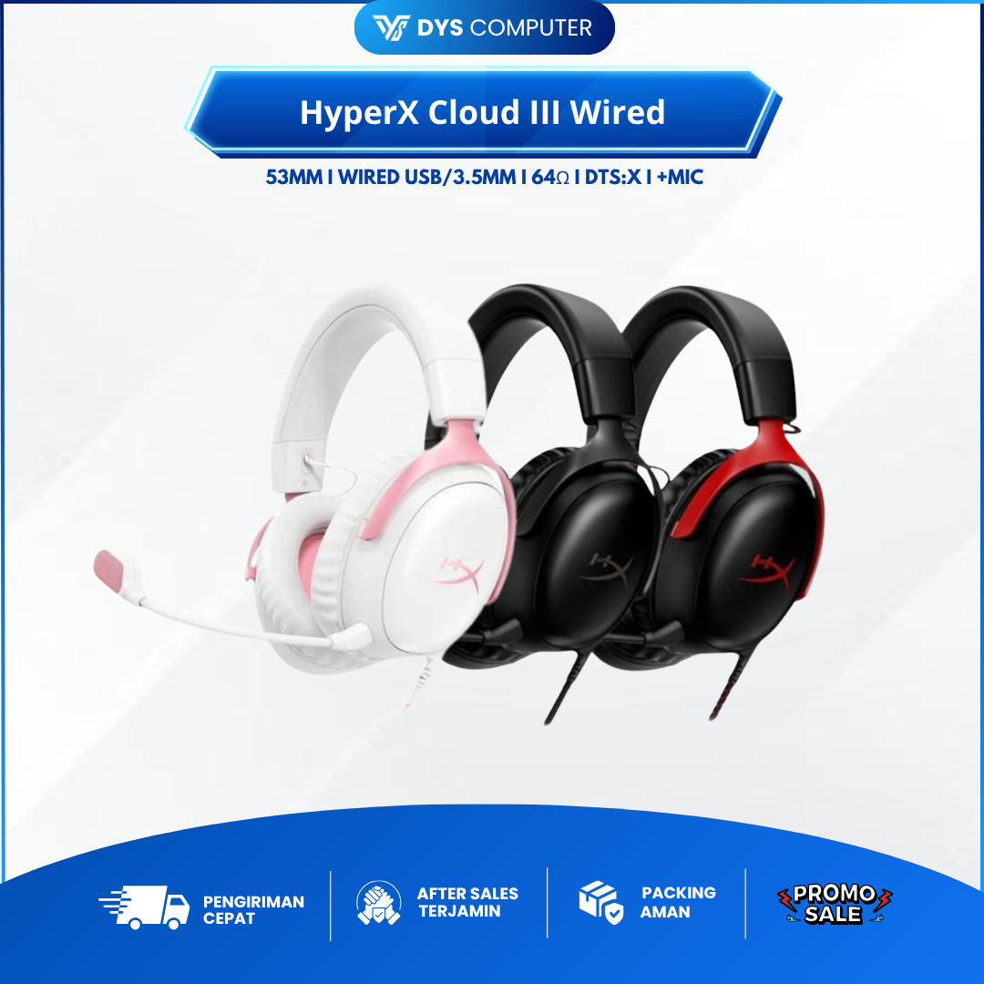 HyperX Cloud III Wired Headset Gaming Multiplatform 