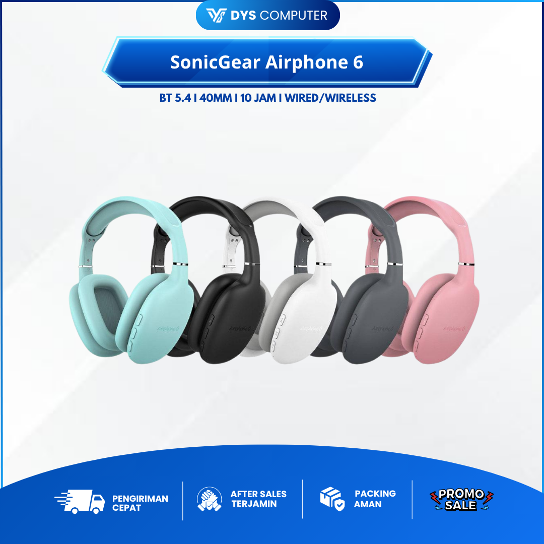 SonicGear Airphone 6 Bluetooth Headphones With Microphone
