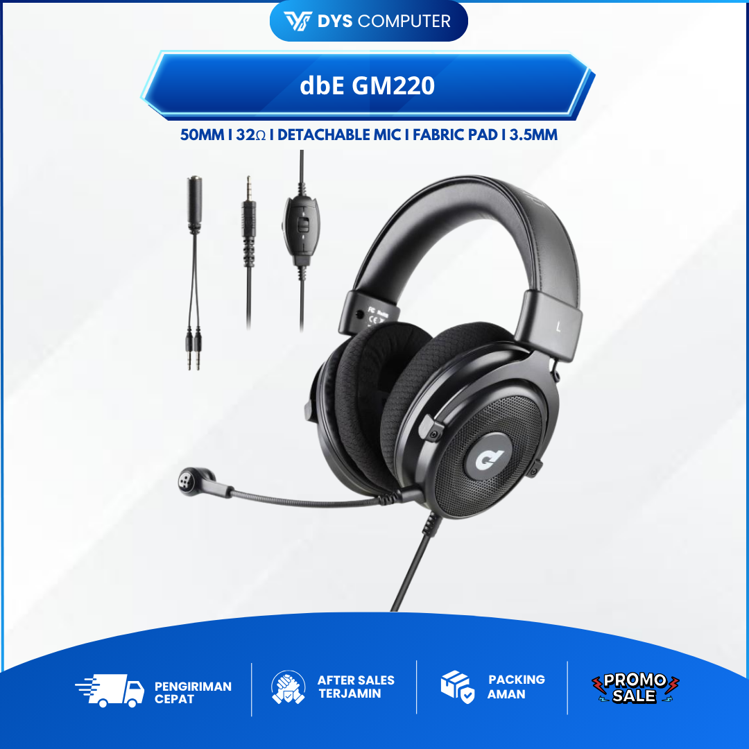 dbE GM220 3.5mm Multiplatform with Fabric Pad - Gaming Headphone