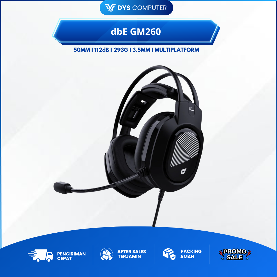 dbE GM260 Multiplatform Professional Gaming Headphone with 3.5mm Jack -