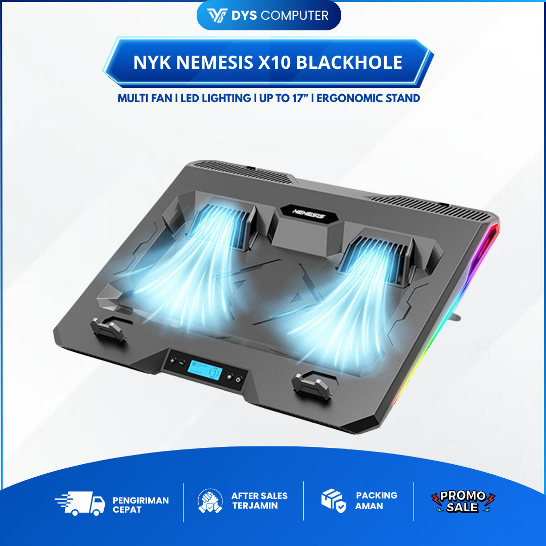 NYK Nemesis X10 / X-10 Blackhole Cooling Pad Laptop Cooler Fan X 10