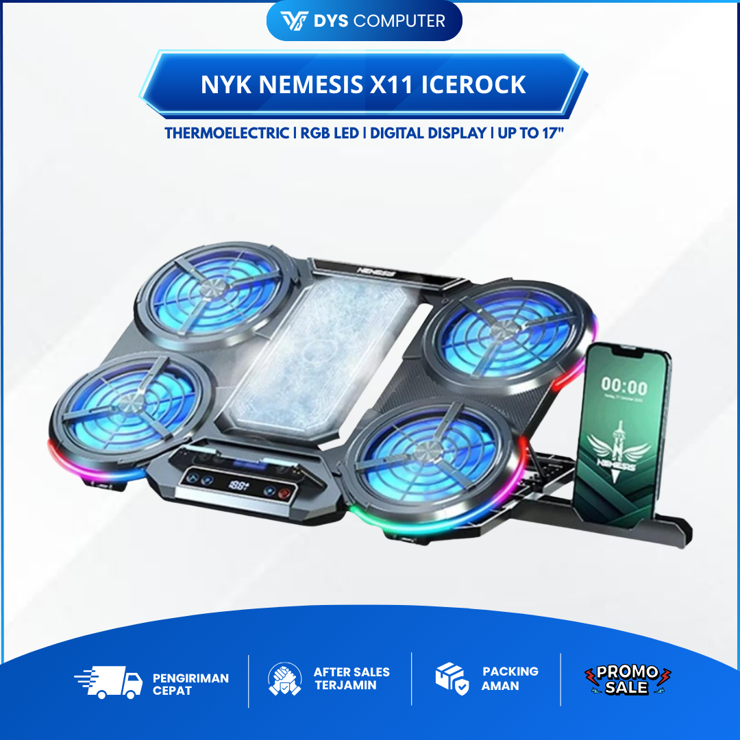 NYK Nemesis X11 / X-11 ICEROCK RGB Thermoelectric Cooling Pad Laptop 