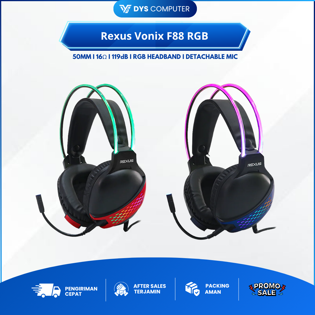Rexus Vonix F88 RGB - F-88 F 88 Gaming Headset