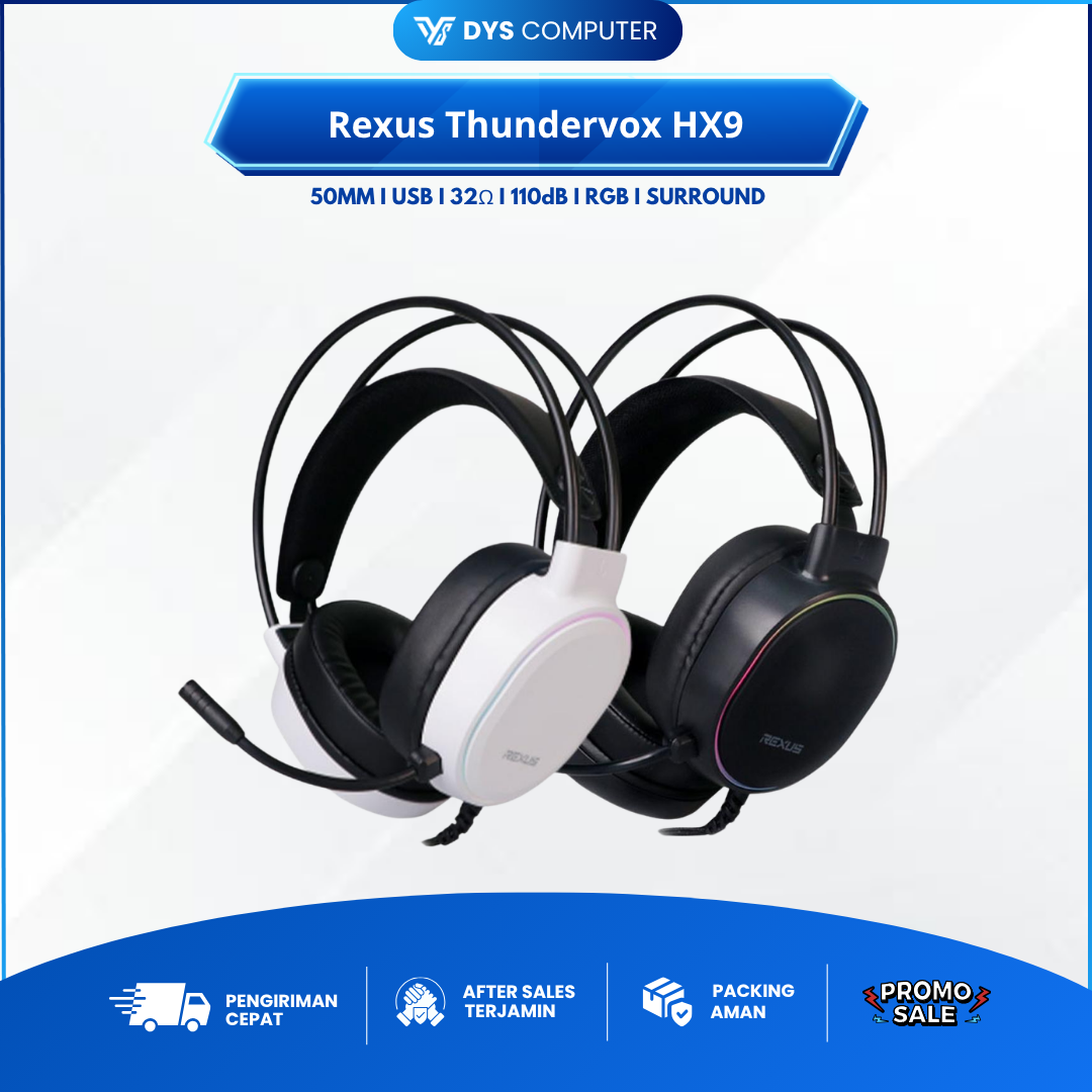 Rexus Thundervox HX9 RGB 7.1 Surround Sound - HX-9 HX 9 Gaming Headset