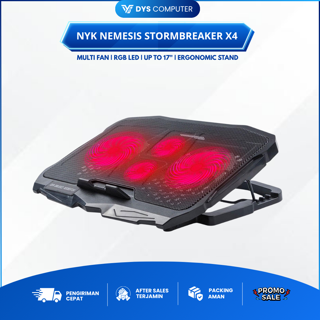 NYK Nemesis STORMBREAKER X4 - Cooling Pad Kipas Pendingin Laptop