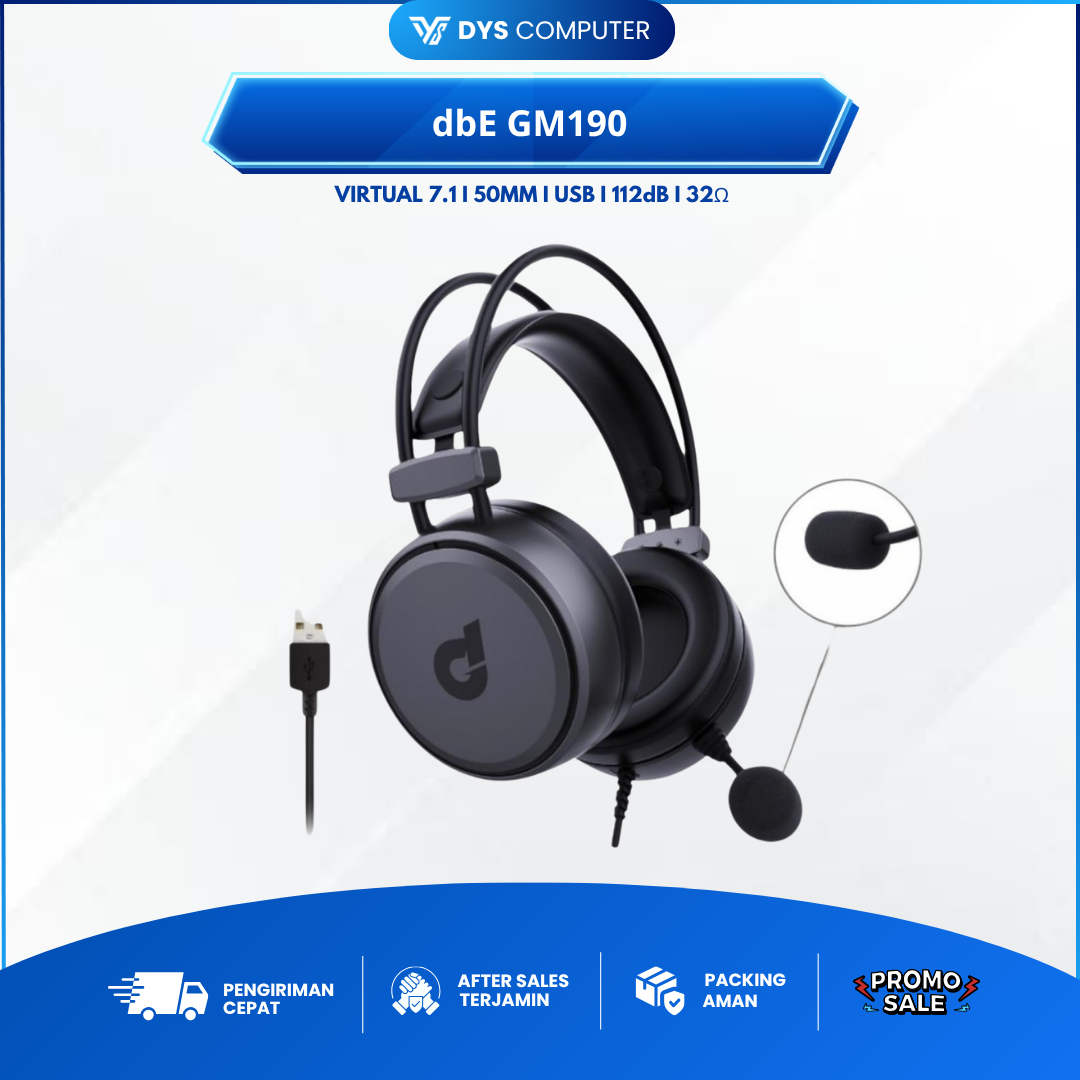 dbE GM190 7.1 Virtual Surround Sound - Gaming Headset 