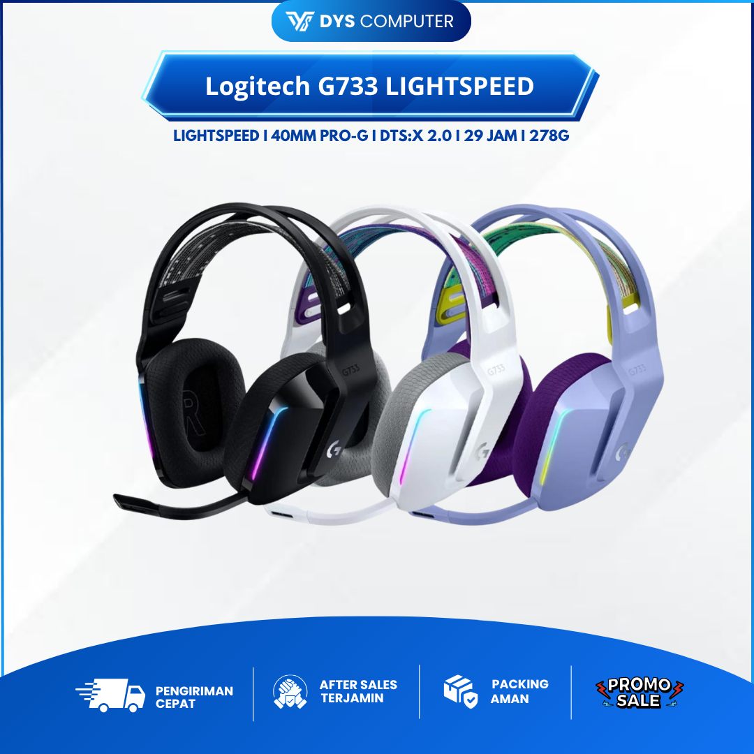 Logitech G733 Lightspeed RGB Wireless Gaming Headset G-733