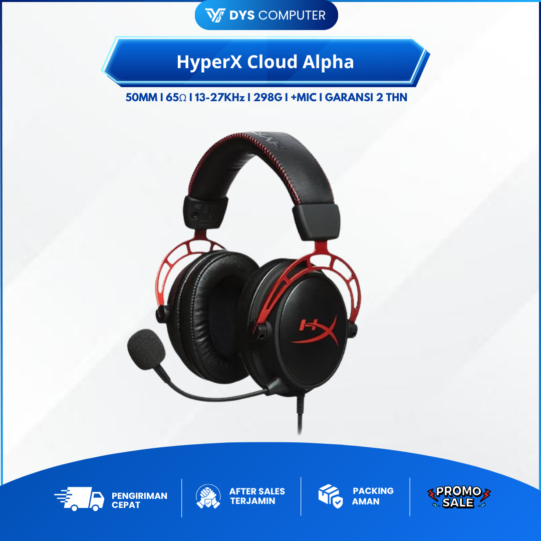 HyperX Cloud Alpha Gaming Headset - Original Garansi Resmi