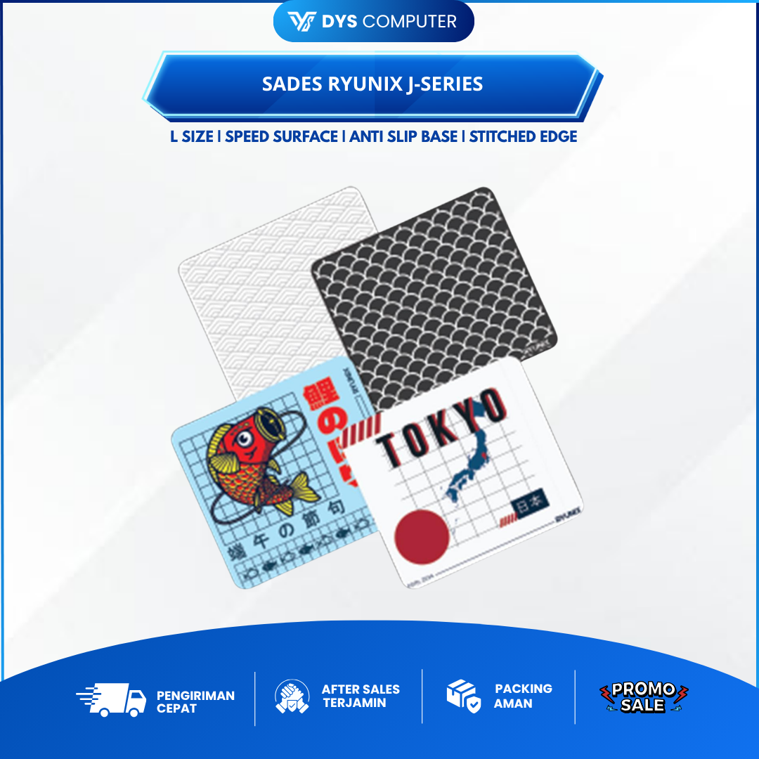 Sades Ryunix J-Series Large Gaming Mousepad Size L Speed Type Surface Anti Slip Rubber Base J Series Mouse Pad