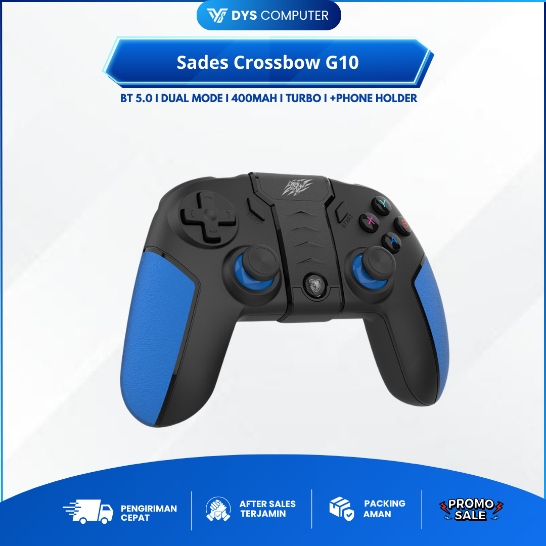 Sades Crossbow G10 G-10 Bluetooth Gamepad Joystick with Phone Holder