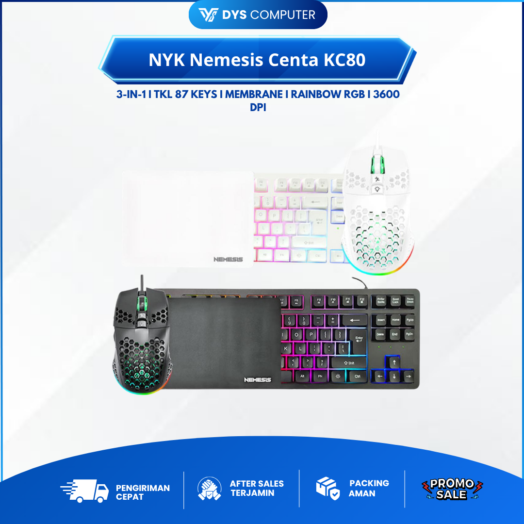 NYK Nemesis Centa KC80 - KC-80 3 in 1 Combo Gaming Keyboard Mouse 