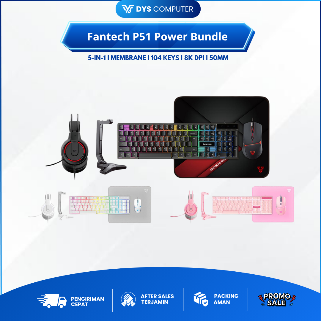 Fantech 5 in 1 Combo P51 Power Bundle Gaming Keyboard Mouse Headset Mousepad