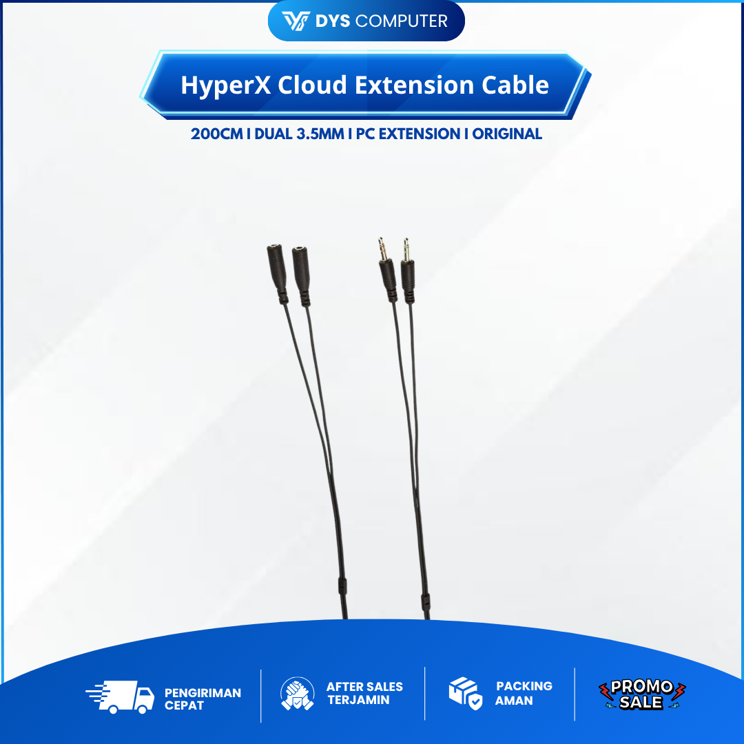 HyperX Cloud Dual 3.5mm Extension Cable (200 cm) - HXS-HSEC1 