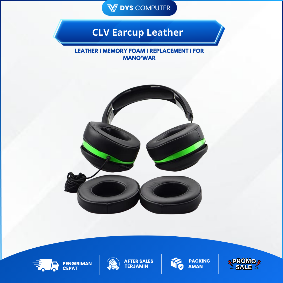 Earcup CLV Leather Razer for Razer Manowar - Busa Kulit Gaming Headset 