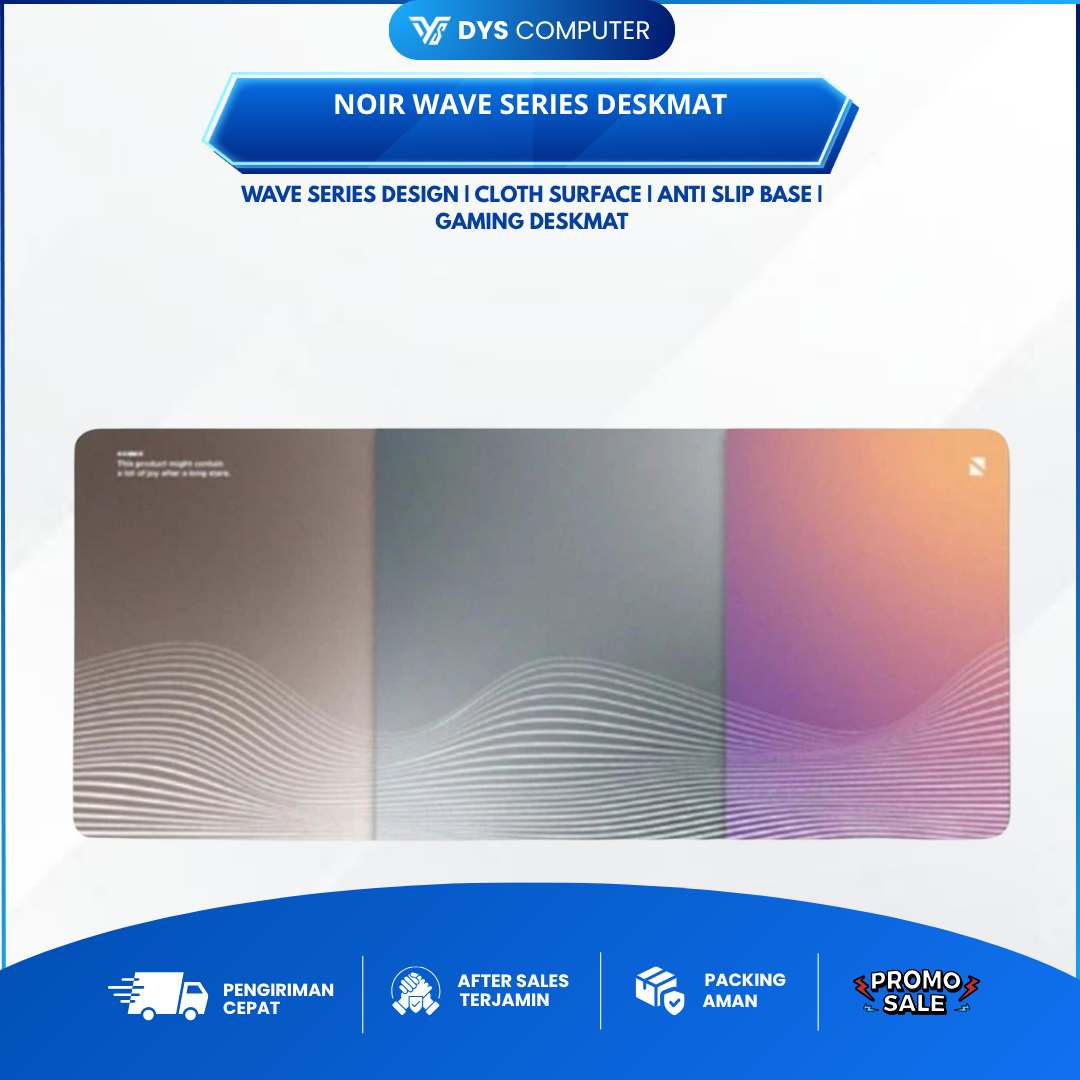 Noir Wave Series Deskmat Cloth Mousepad Gaming Anti Slip Rubber Base - Sunset