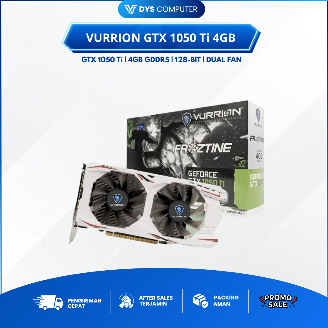 VURRION GTX 1050 Ti 4GB GDDR5 128-bit | VGA Card Vurrion GTX1050Ti