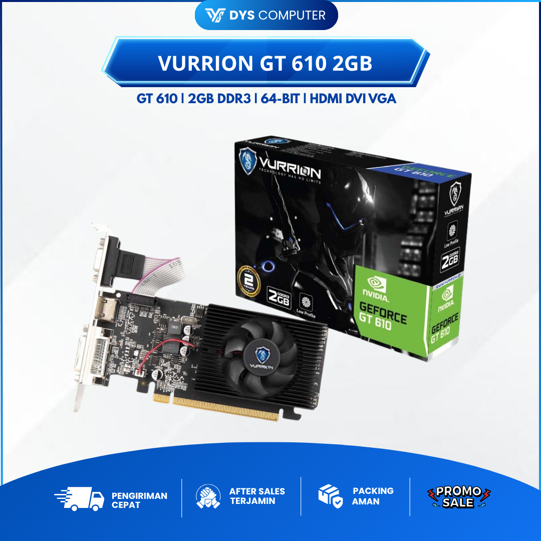 VGA VURRION GT 610 2GB DDR3 64Bit GAMING VGA ORI