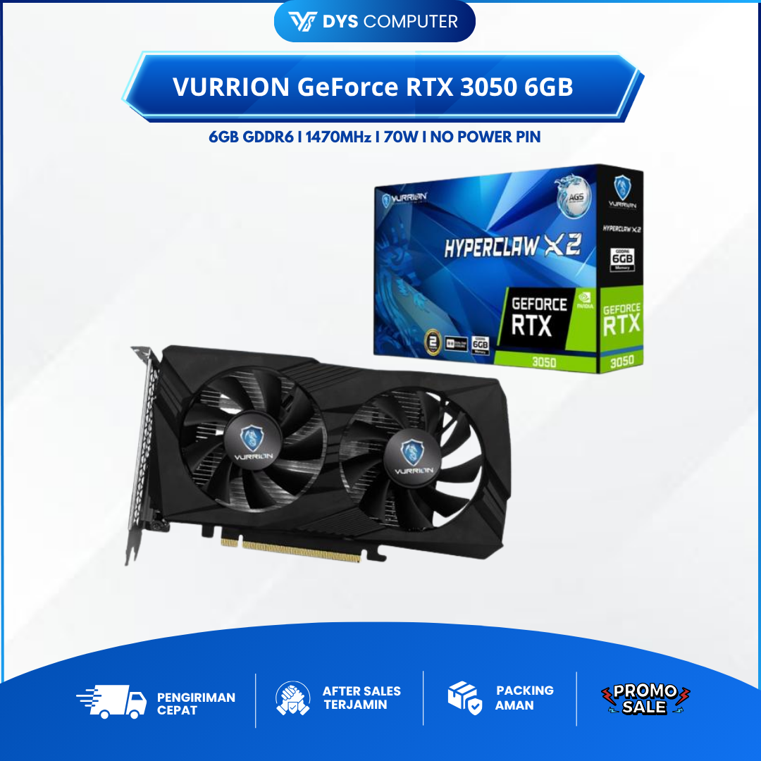VURRION GEFORCE RTX 3050 6GB GDDR6 NVIDIA VGA / 3050