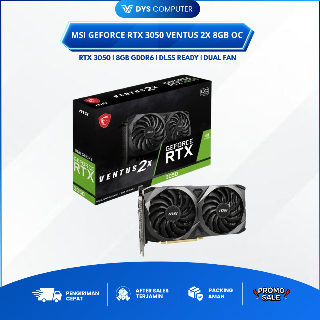 MSI GeForce RTX 3050 VENTUS 2X 8GB OC DDR6