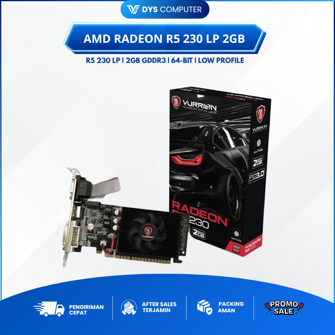 VGA / VGA CARD AMD R5 230 LP 2GB GDDR3 64 BIT