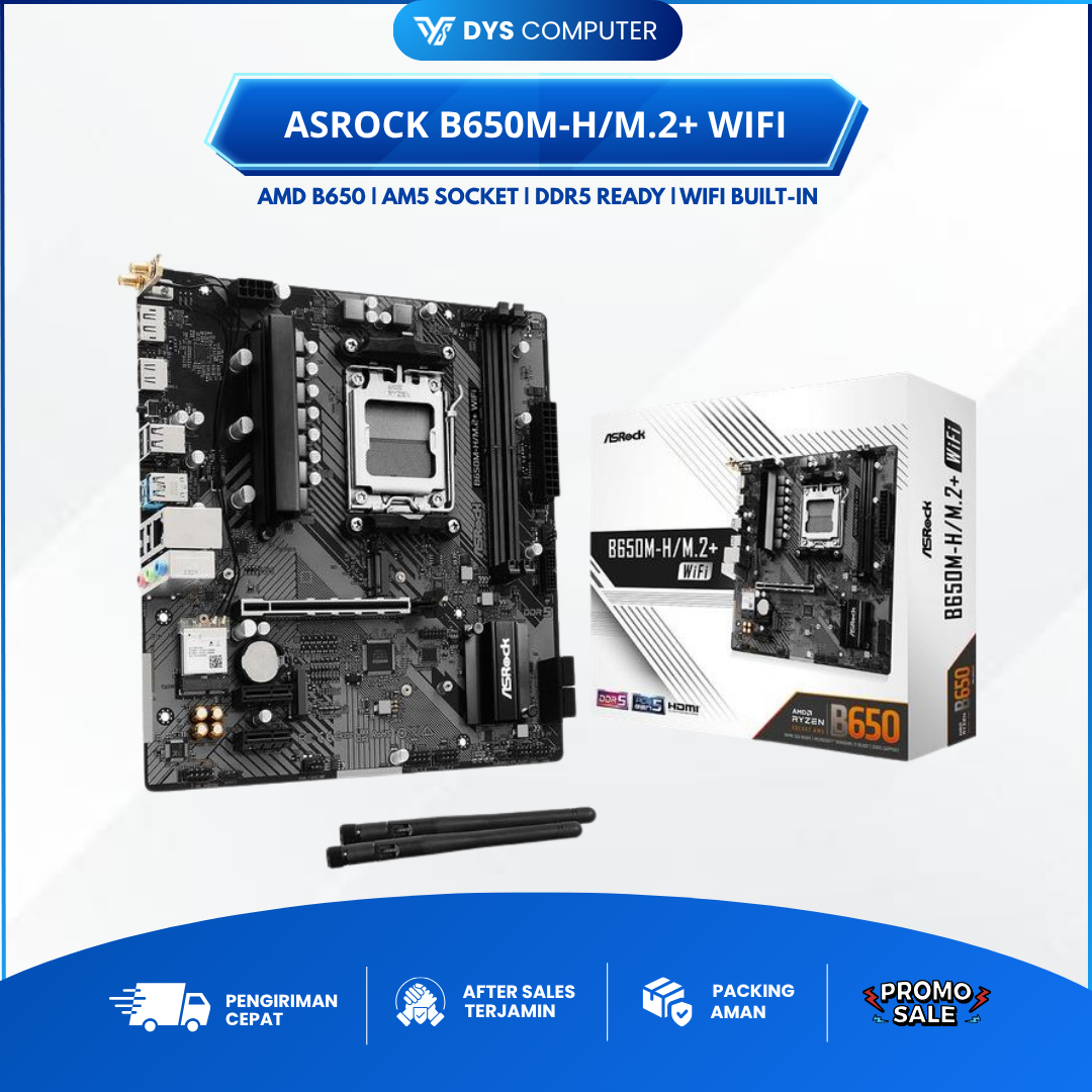 Motherboard ASRock B650M + WiFi AM5 AMD B650  Support Ryzen Series