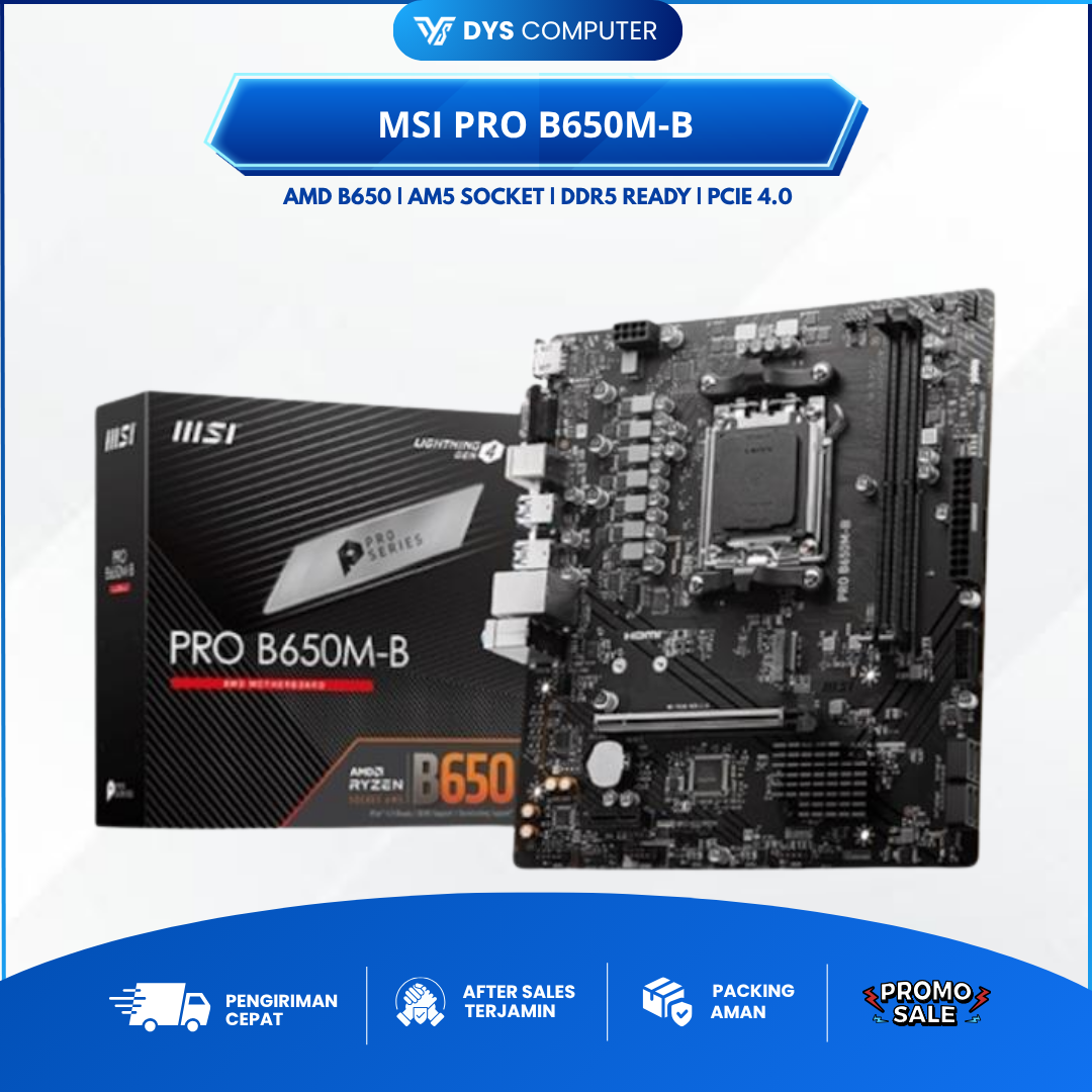 Motherboard MSI PRO B650M-B AMD AM5 DDR5 M-ATX Support Ryzen 7000 8000G 9000 Series
