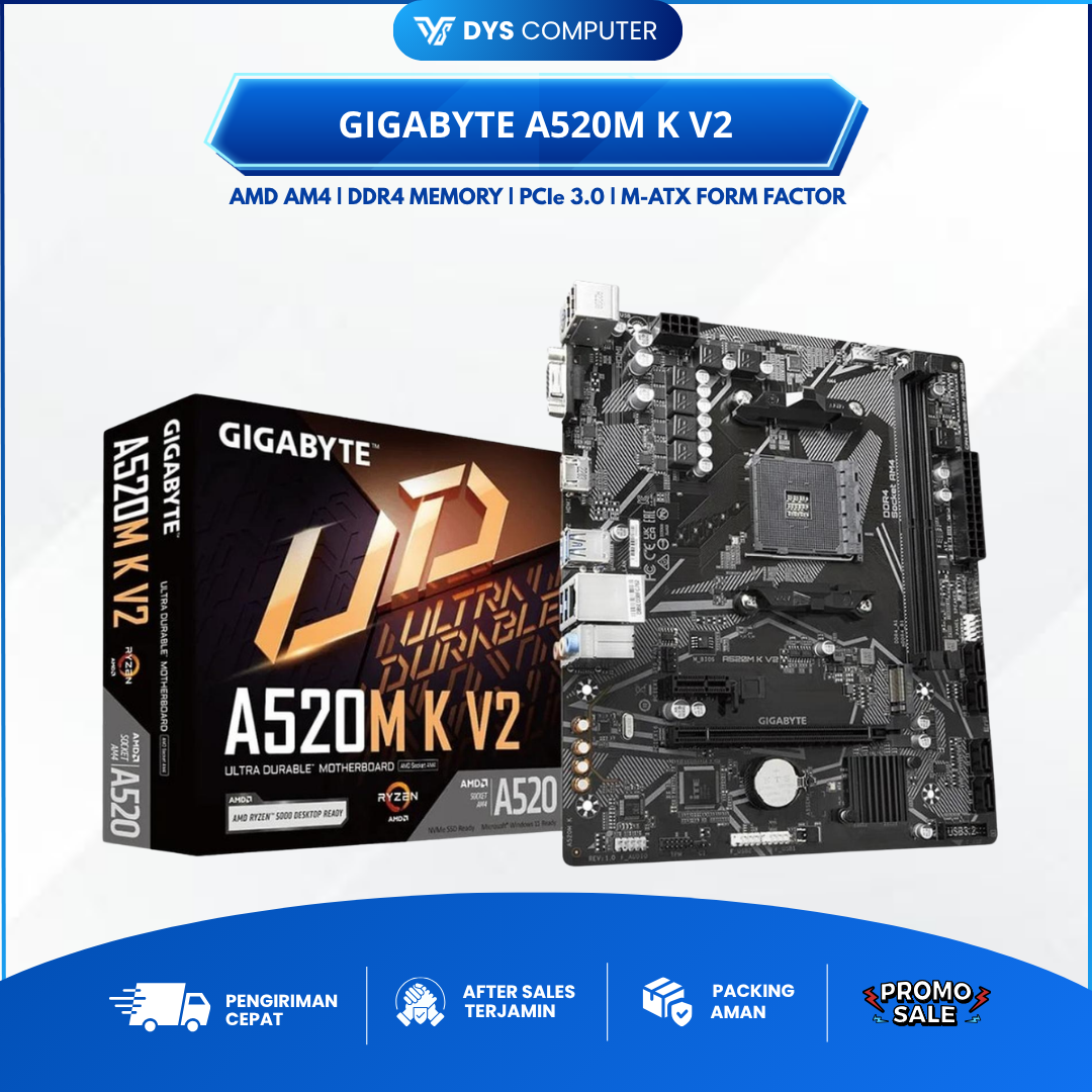 Motherboard Gigabyte A520M K V2 Socket AM4 DDR4 Ryzen 5000 Series