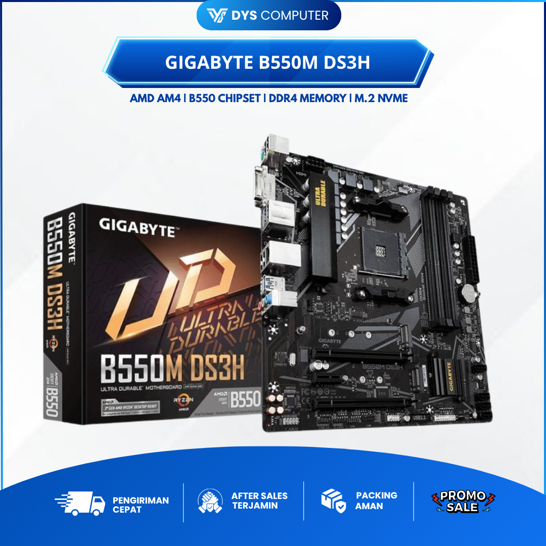Gigabyte B550M DS3H Motherboard Gaming AMD AM4 DDR4 Micro ATX