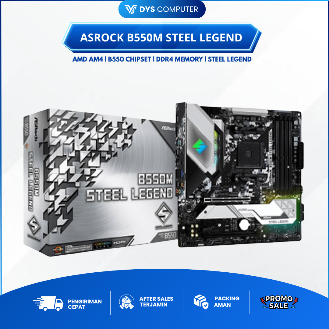 Motherboard AMD ASRock B550M Steel Legend AM4 DDR4 B550 Gaming M-ATX