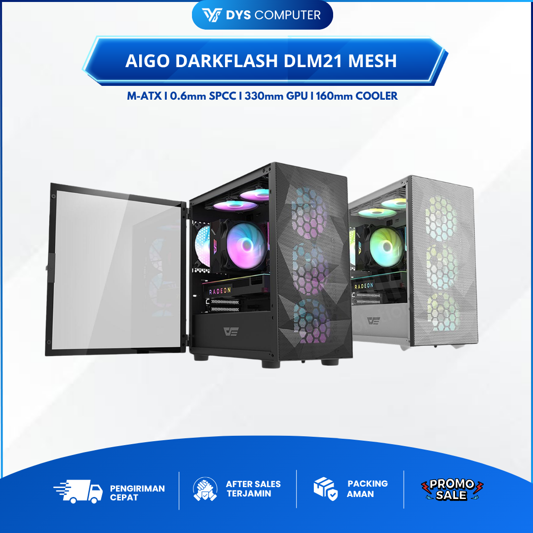 AIGO DARKFLASH DLM21 MESH M-ATX CASING CASE PC