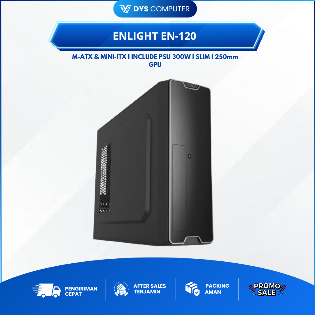 CASING ENLIGHT EN-120 + 300 Watt MINI ITX - MICRO ATX