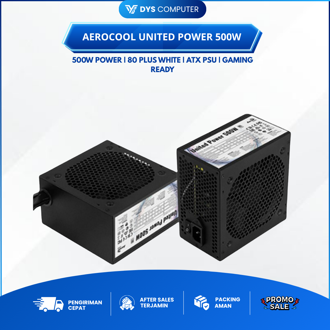 Aerocool United Power 500W - 500 Watt 80 PLUS White Gaming PSU