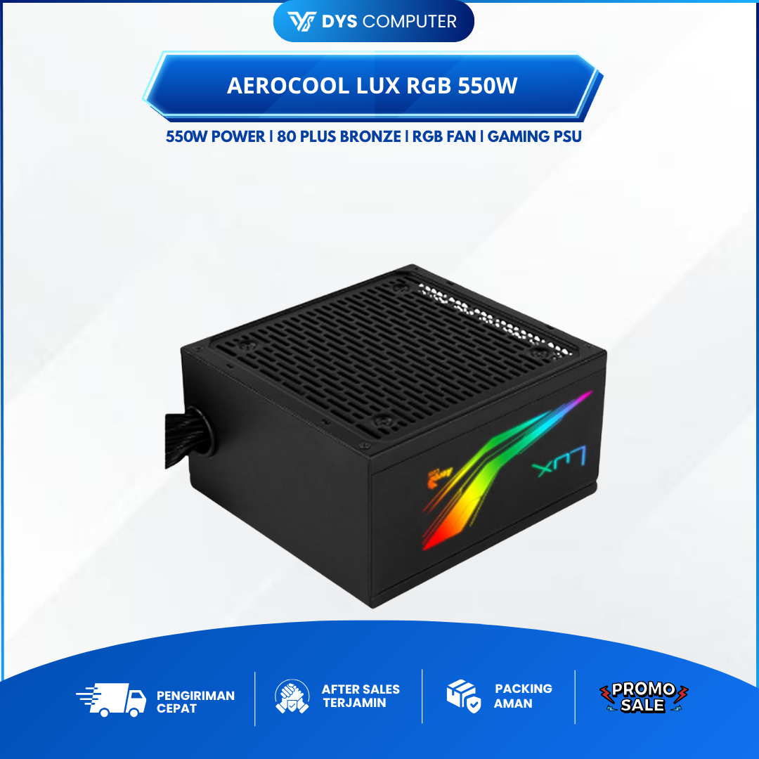 Aerocool LUX RGB 550W - 550 Watt 80 PLUS Bronze Gaming PSU